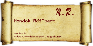 Mondok Róbert névjegykártya